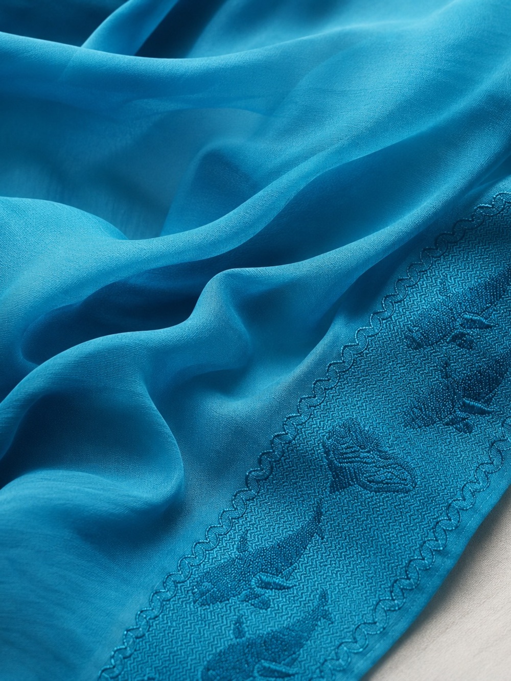 Turquoise Dolphin Sheer Beach Scarf Wrap Sarong Shawl 70x42 Resort - Picture 2 of 6
